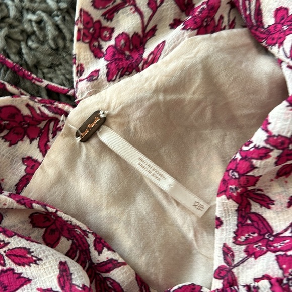 Free People FloralBaby Doll Mini Flowy Tunic Dress Size XSmall - Picture 7 of 13
